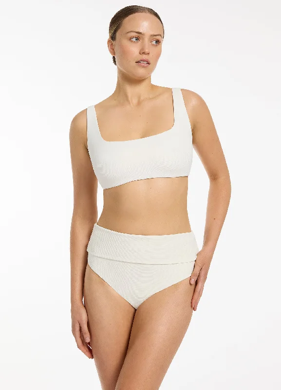 Isla Rib E-F Tank Bikini Top - Cream