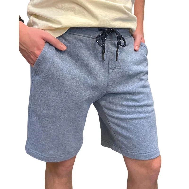 Fleece Pull-On Short In Blue