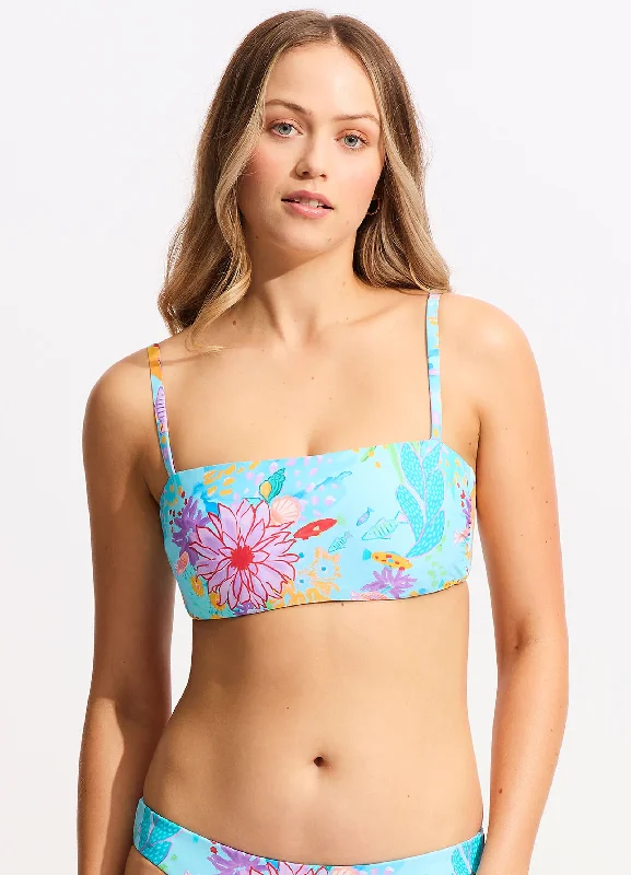 Under The Sea DD Tank Bikini Top - Blue Mist