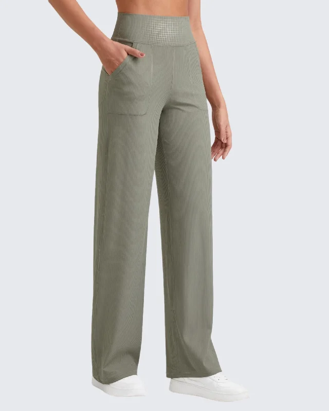 Ribbed High-Rise Seamless Work Pants