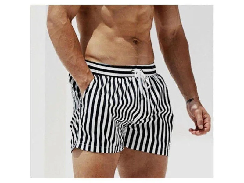 Gay Swim Shorts | DESMIIT Swimwear Lined Stripe Swim Shorts