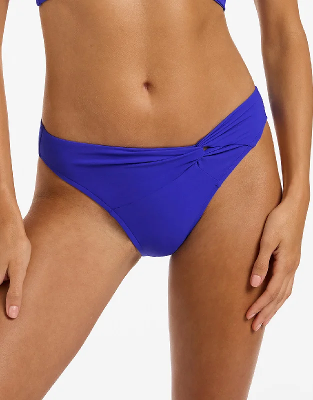 Jetset Twist Front Bikini Pant - Sapphire