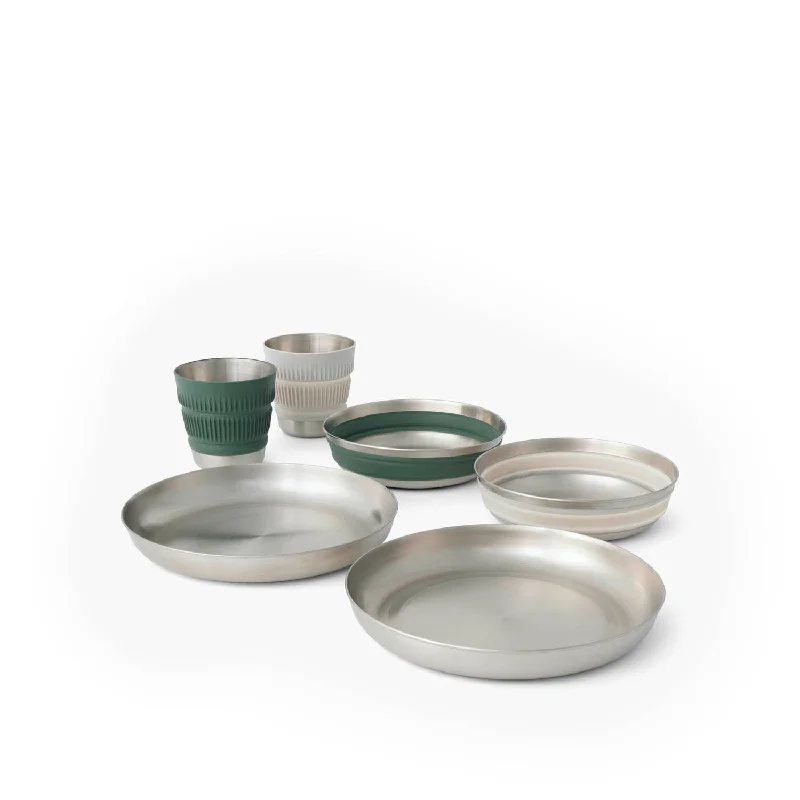 Detour Stainless Steel Collapsible Dinnerware Set