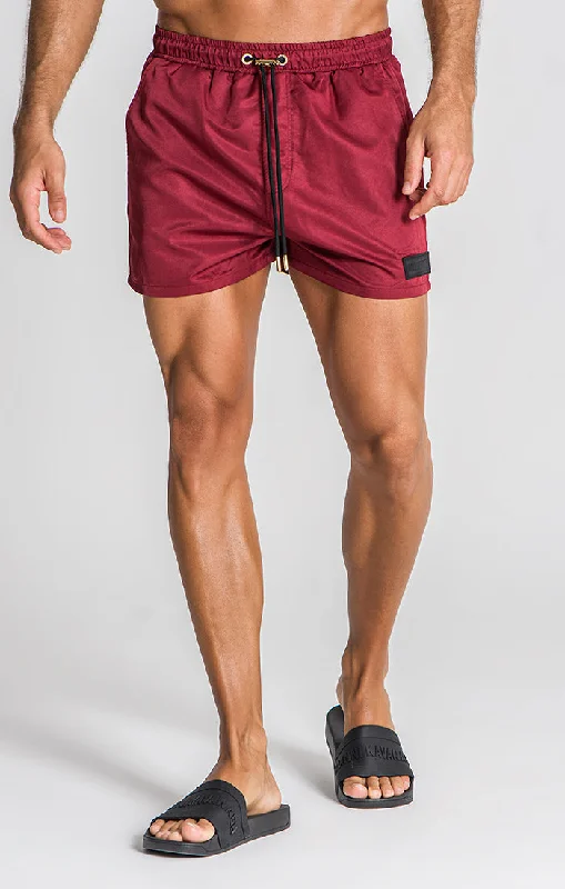 Burgundy iD Swimshorts