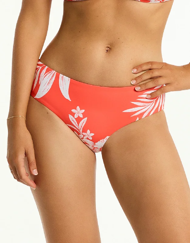 Aloha Mid Bikini Pant - Flame