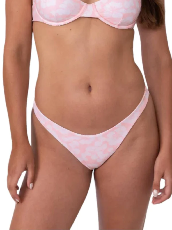 Sandy Cheeky Brief Bikini Bottom In Pink