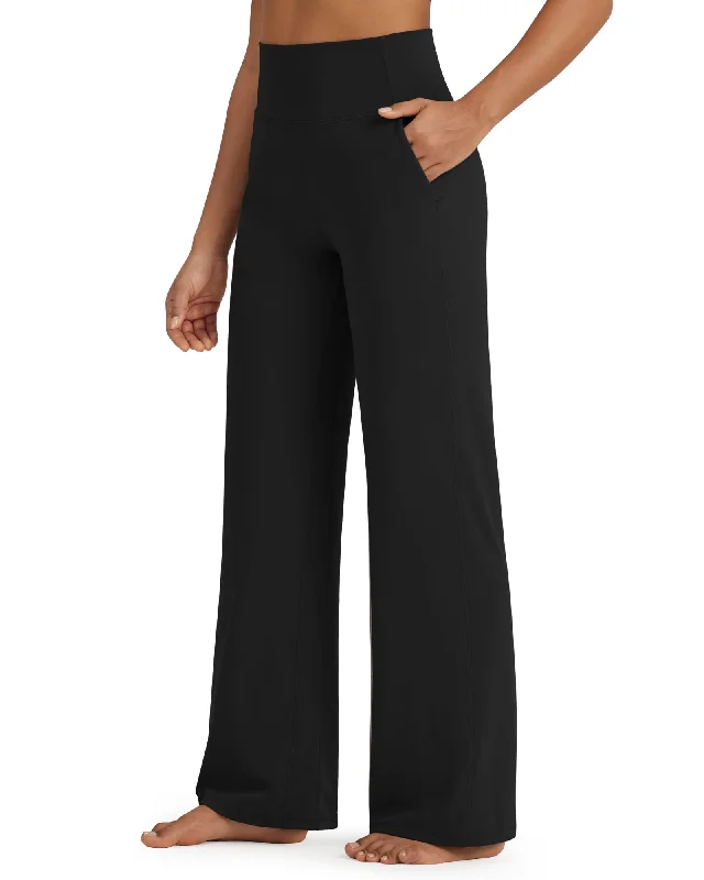 BareFeel Wide Leg High-Waisted Dressy Pants