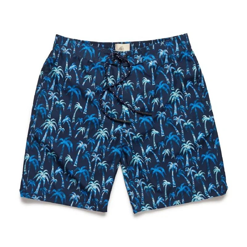 Men's Duke Palm Print Boardshort In Blue