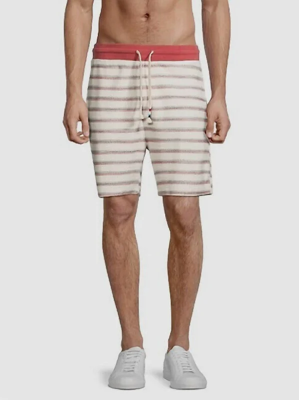 Men's Boucle Short In Natural Stripe