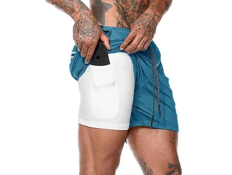 Gay Gym Shorts | Compression Double-Deck Gym Shorts