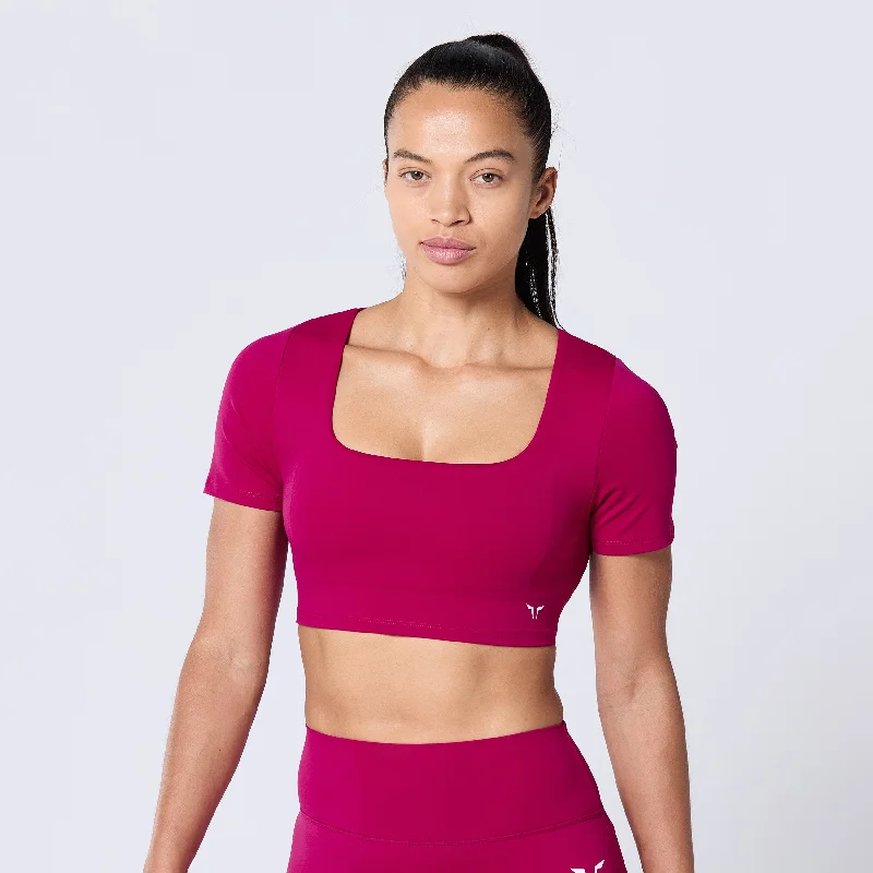 High Impact Anti-Slip Bra Top - Cerise