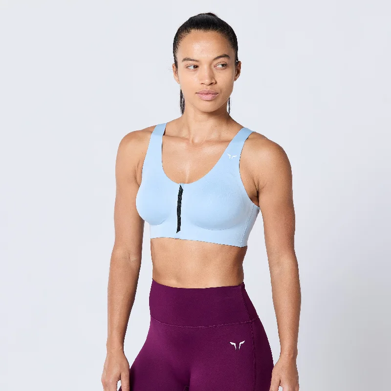 Performance Zip Up Bra - Skyway