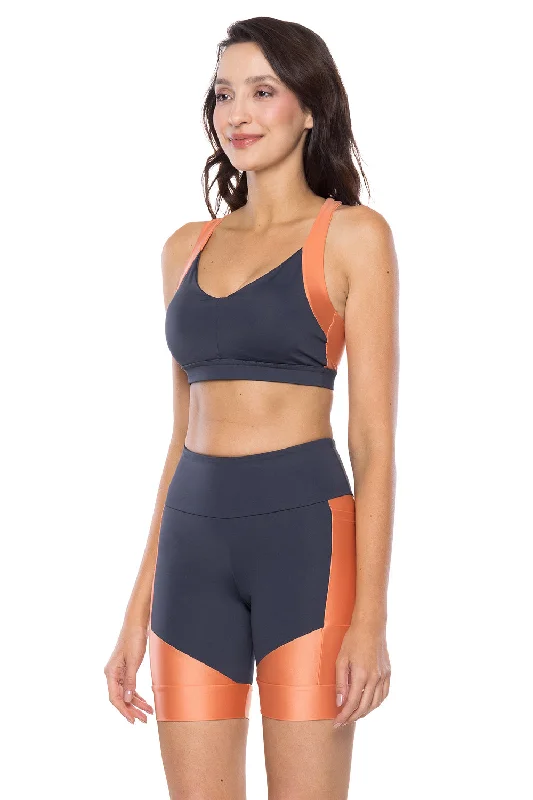 Force Run Sport Bra - Graphite