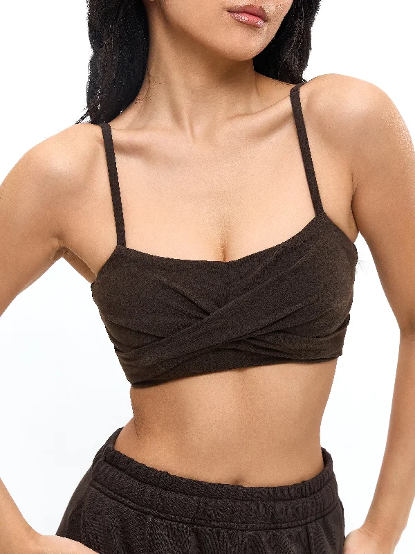 Ivy Wrap Sports Bra - Cold Brew