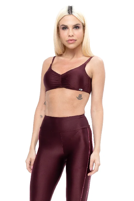 Lara Sports Bra - Burgundy