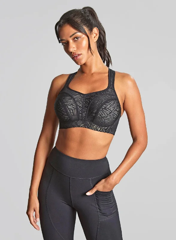 Panache Sport: Power Moulded Sports Bra Black Chalk