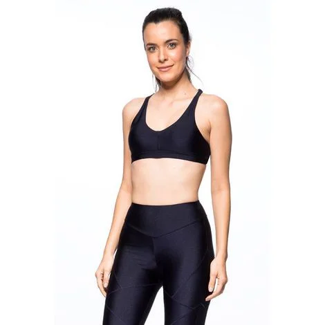 Shine Costas Cruzadas Sport Bra -  shine Navy Blue