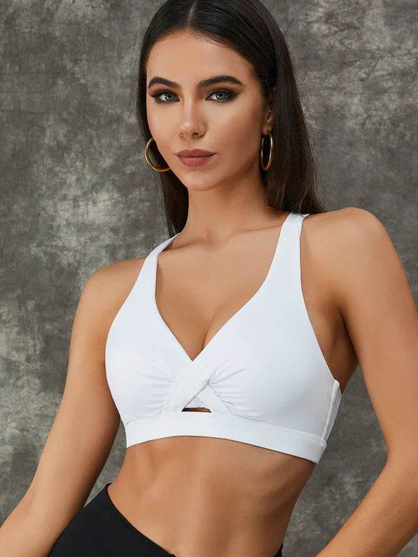 ZASUWA Female Twist Hollow Out Sports Bras