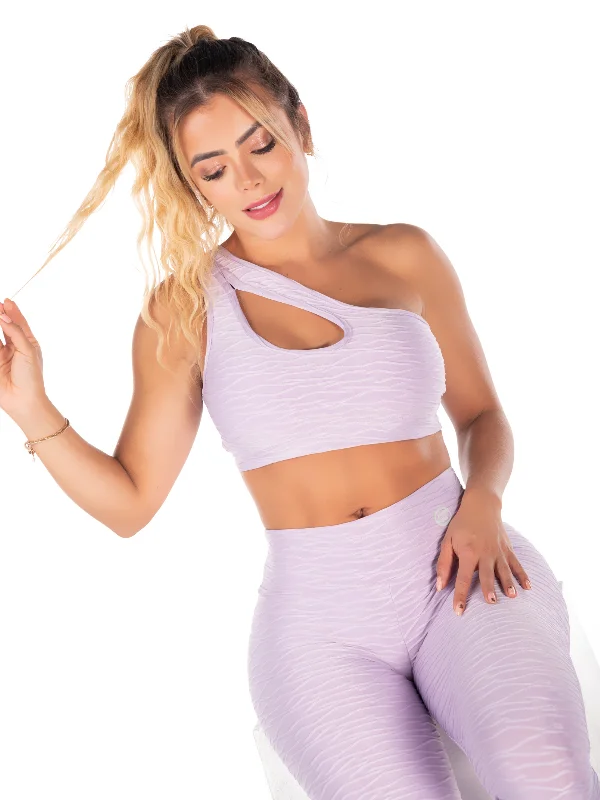 Waves Legging With Scrunch-Lilac