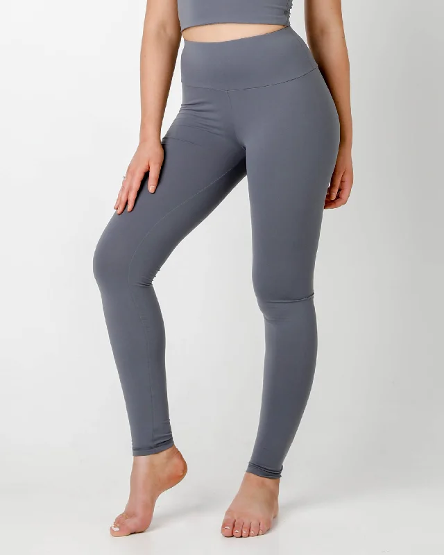 Grey Plush High Waisted Leggings