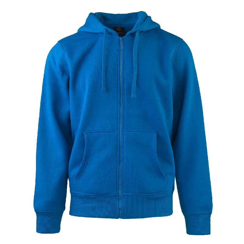 KNOCKER MEN'S HEAVY WEIGHT FLEECE ZIPPER HOODIE JACKET (HD2000_BLUE)