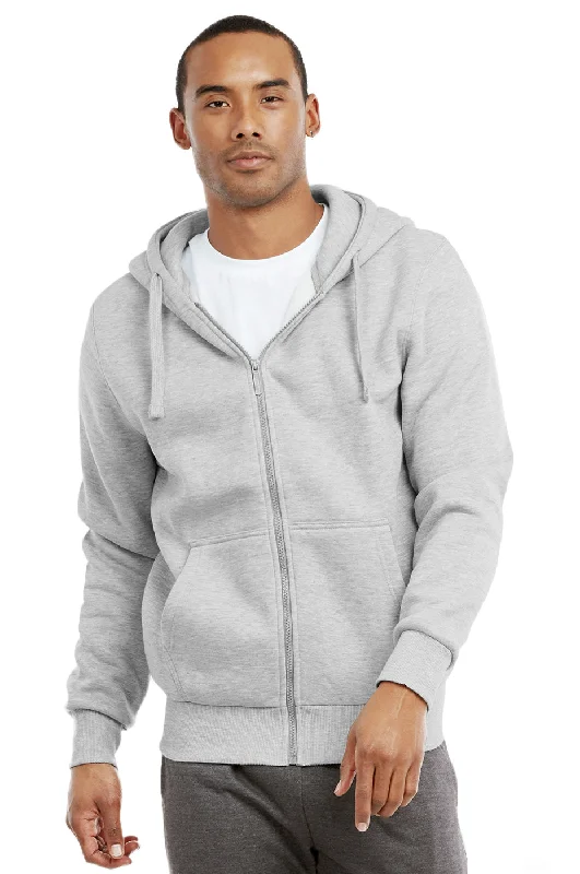 KNOCKER MEN'S HEAVY WEIGHT FLEECE ZIPPER HOODIE JACKET (HD2000_H.GRY)