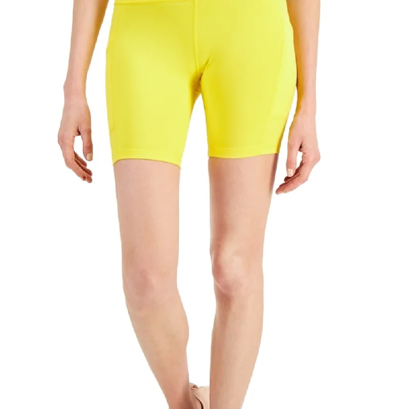 Id Ideology Women's Compression 7 Bike Shorts Yellow Size Small